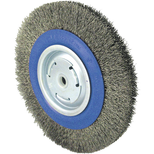 Brosse rotative &agrave; fil torsad&eacute;, 8" dia., Fils 0,014", Arbre 1/2" - 5/8" - 2 Les Fournitures Industrielles Méga