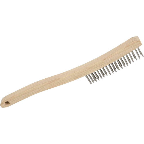 3LHSS Brosse &agrave; r&eacute;curer manuelle, Acier inoxydable, 3 x 19 rangs de fils, Longueur 13-3/4" Les Fournitures Industrielles Méga