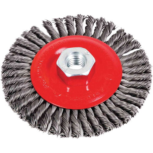 Stringer Bead Brushes for Angle Grinders, 4-1/2" Dia., 0.02" Fill, 5/8"-11 Arbor, Steel Les Fournitures Industrielles Méga