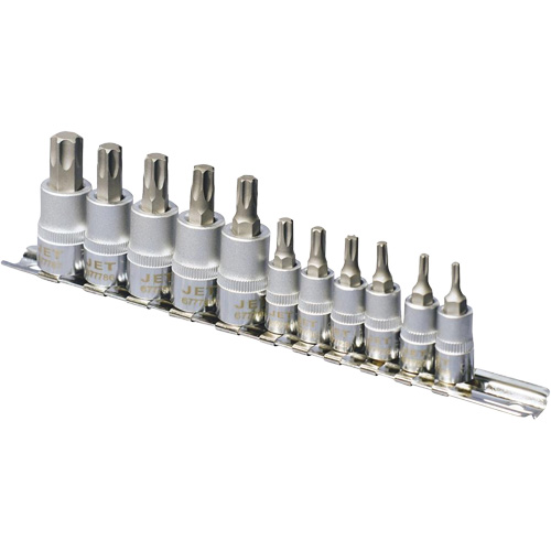 SS1438-11T Jeu de douilles chrom&eacute;es, Torx, Prise 1/4"/3/8", 10 mr Les Fournitures Industrielles Méga
