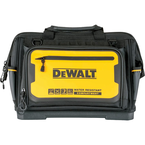 Sac &agrave; outils &agrave; bouche ouverte PRO 16", 31 pochettes, Noir/Jaune Les Fournitures Industrielles Méga