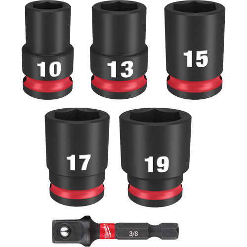 Jeu de douilles m&eacute;triques &agrave; 6 pans Shockwave Impact Duty, 6 Mcx, Chocs, Prise de 3/8" Les Fournitures Industrielles Méga