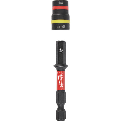 Tourne-&eacute;crous 2-en-1 Shockwave Impact Duty Quik-Clear, 5/16"/1/4" prise, 2-1/4" lo, Magn&eacute;tique Les Fournitures Industrielles Méga
