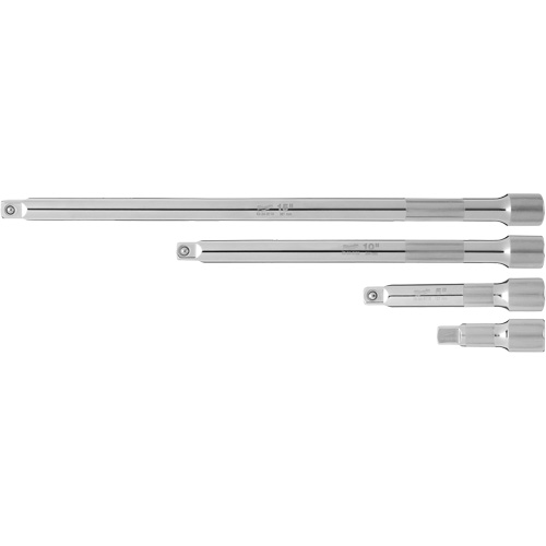 Jeu de rallonges prise, Prise de 1/2", Fini Chrome, 4 Mcx Les Fournitures Industrielles Méga