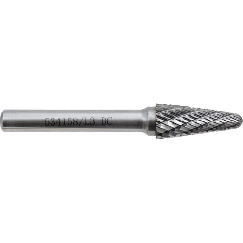 L3-DC JET-KUT Taper Shape Bur 9 (Radius End), 3/8" Dia. Les Fournitures Industrielles Méga
