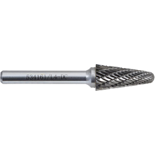 L4-DC JET-KUT Taper Shape Bur 9 (Radius End), 1/2" Dia. Les Fournitures Industrielles Méga