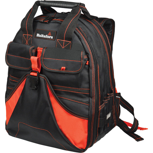 Sac &agrave; dos &agrave; outils de luxe, Noir/Rouge, Balistique/Polyester Les Fournitures Industrielles Méga
