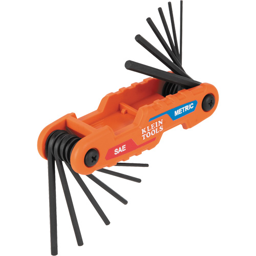 Compact Folding Hex Key Set, 12 Pcs., Metric & Imperial Les Fournitures Industrielles Méga