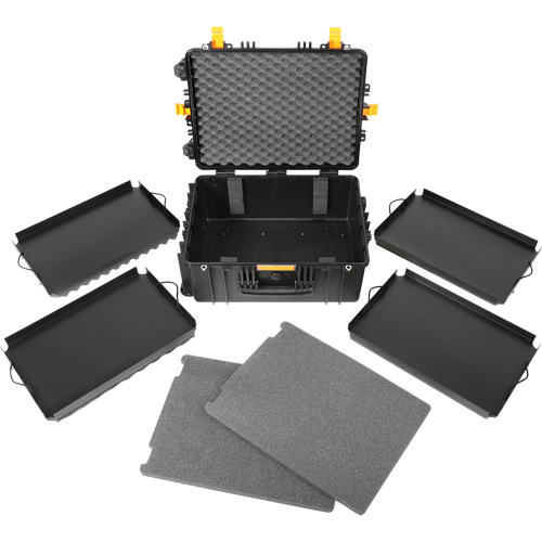 Heavy-Duty Portable Rolling Tool Case, 18-3/5" W x 24-3/5" D x 11-1/2" H, Black Les Fournitures Industrielles Méga