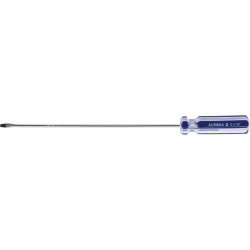 Tournevis &agrave; fente bleu transparent avec bandes, Tige de 1/8", Ronde, Prise en Plastique Les Fournitures Industrielles Méga