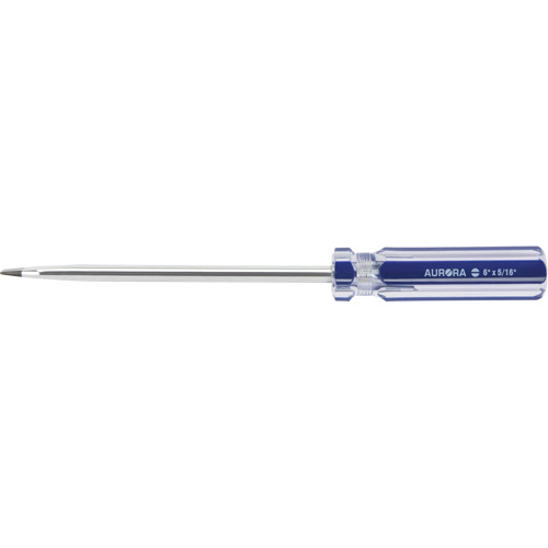 Tournevis &agrave; fente bleu transparent avec bandes, Tige de 5/16", Ronde, Prise en Plastique Les Fournitures Industrielles Méga