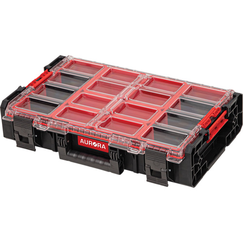 Arx&reg; X-Large Organizer with Short Bins, 23" x 15-1/5" x 5", Black Les Fournitures Industrielles Méga