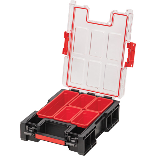 Arx&reg; Medium Tall Organizer with Bins, 10-2/5" x 14-3/10" x 4-1/5", Black Les Fournitures Industrielles Méga
