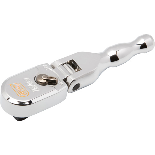 120XP Full Polish Chrome Stubby Flex Head Teardrop Ratchet Les Fournitures Industrielles Méga