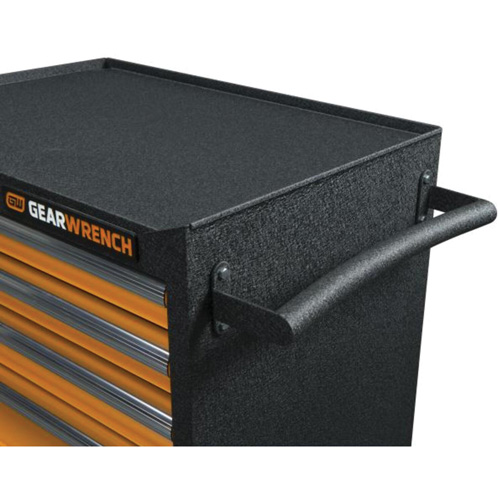 Armoire roulante pour outils s&eacute;rie GSX, 6 tiroirs, 36" la x 18-1/5" p x 37-2/5" h, Noir/Orange Les Fournitures Industrielles Méga