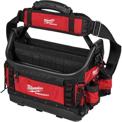 PackOut Structured Tote, Polyester, 39 Pockets, Black/Red Les Fournitures Industrielles Méga
