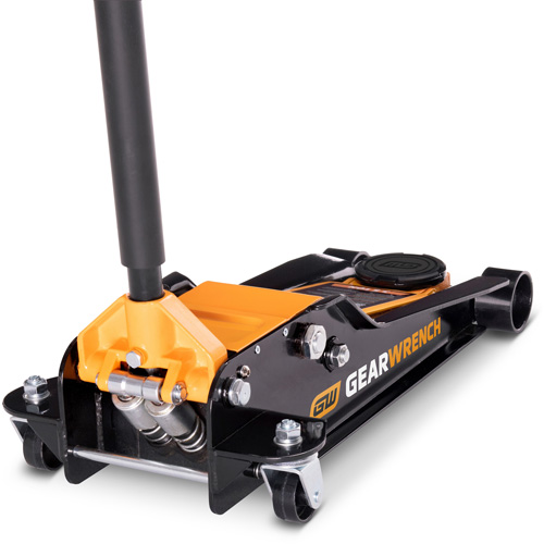 Low Profile Floor Jack, 3.5 Ton(s) Capacity, 3-3/4" Lowered, 21-3/4" Raised, Manual Hydraulic Les Fournitures Industrielles Méga