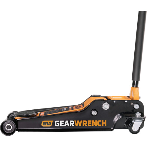 Low Profile Floor Jack, 3.5 Ton(s) Capacity, 3-3/4" Lowered, 21-3/4" Raised, Manual Hydraulic Les Fournitures Industrielles Méga