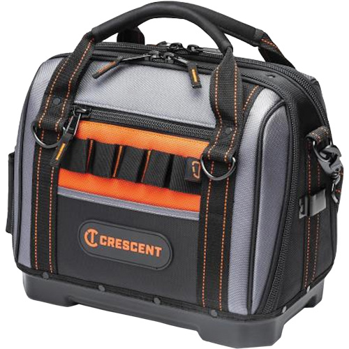 Sac ouvert de 14" pour outils d'ouvrier, Polyester, 32 pochettes, Noir/Gris Les Fournitures Industrielles Méga