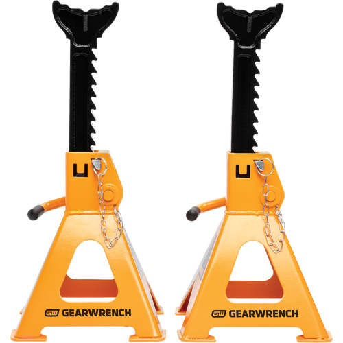 Ratcheting Jack Stand, Locking Pin, 3 tons Capacity, 11-3/4" - 17-1/2" H Les Fournitures Industrielles Méga