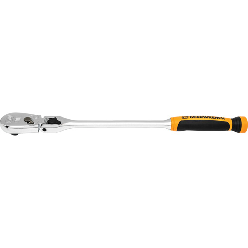 90-Tooth Dual Material Locking Flex Head Teardrop Ratchet Les Fournitures Industrielles Méga