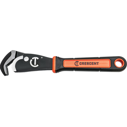 Cl&eacute; bimat&eacute;riau auto-ajustable pour tuyau, Cap des m&acirc;choires 1-1/2", Longueur 12", Fini Oxyde noir, Prise Coussin&eacute;e Les Fournitures Industrielles Méga