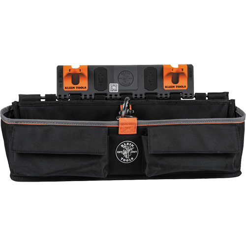 Module pour grande poche avec crochet en S Bucket Work Centre, Nylon, 3 pochettes, Noir/Orange Les Fournitures Industrielles Méga