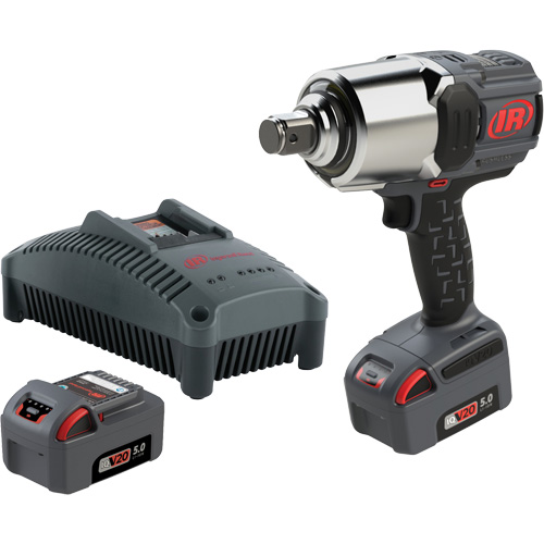 Cordless Impact Wrench Kit with Friction Ring Thru-Hole, 20 V, 1" Socket Les Fournitures Industrielles Méga