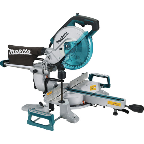Scie &agrave; onglets combin&eacute;e &agrave; glissi&egrave;re avec ligne de coupe &agrave; DEL, 8-1/2", 10,5 A Les Fournitures Industrielles Méga