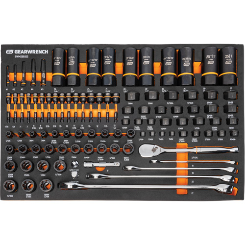Jeu d'outils de m&eacute;canicien dans des plateaux modulaires en mousse avec conteneur de rangement, 247 morceaux Les Fournitures Industrielles Méga