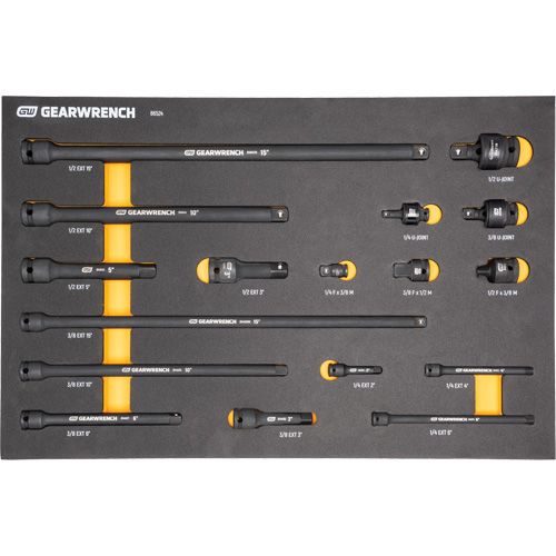 Jeu d'outils de m&eacute;canicien dans des plateaux modulaires en mousse avec conteneur de rangement, 247 morceaux Les Fournitures Industrielles Méga