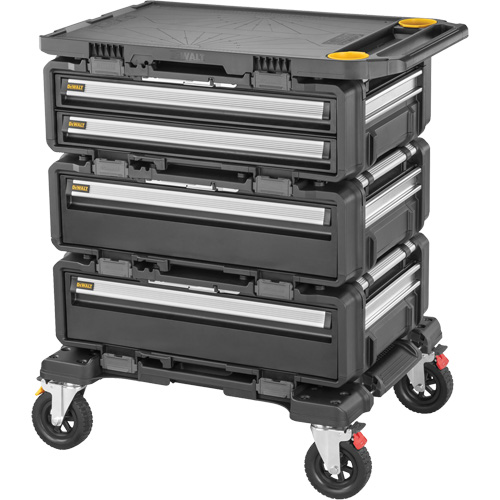 Poste de travail modulaire 5-en-1 TOUGHSYSTEM 2.0 DXL, 34" x 25-4/5" x 39", Noir/Jaune Les Fournitures Industrielles Méga