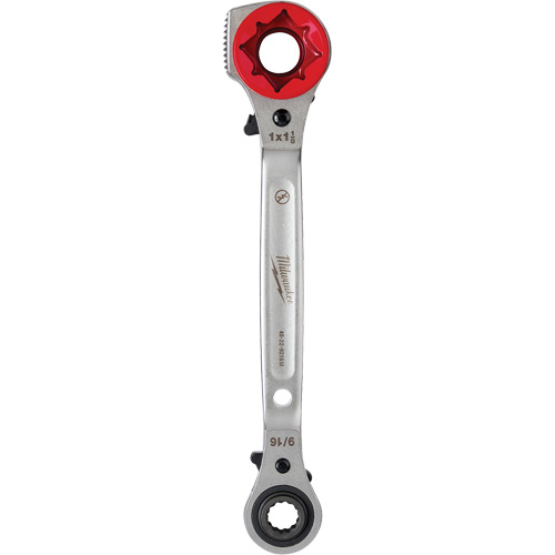Lineman's 5-in-1 Ratcheting Wrench with Milled Strike Face, 3/4"/1"/1-1/8" Drive, Ergonomic Handle Les Fournitures Industrielles Méga