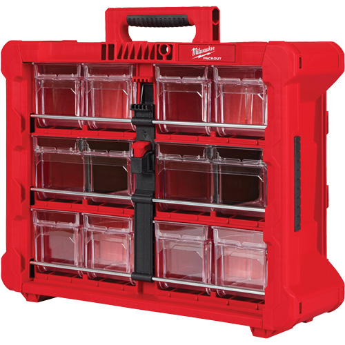 Organisateur PACKOUT &agrave; bac inclinable, 15-1/5" x 19-7/10" x 6-7/10", Noir/Rouge Les Fournitures Industrielles Méga