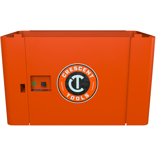 Armoire de rangement s&eacute;curis&eacute;e RAILWORKS en acier avec panneau &agrave; porte simple verrouillable Les Fournitures Industrielles Méga