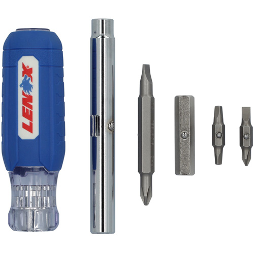 9-in-1 Multi-Bit Screwdriver, Textured Handle Les Fournitures Industrielles Méga