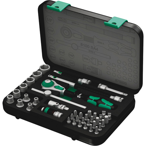 Jeu de cliquets rapides Zyklop 8100 SA 4, 41 Mcx, Prise de 1/4" Les Fournitures Industrielles Méga