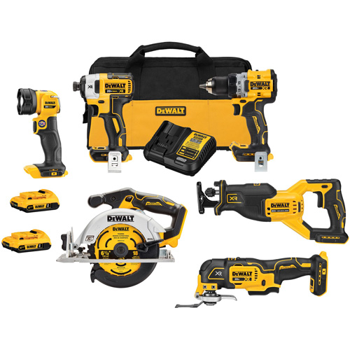 XR&reg; Cordless Brushless 6-Tool Combo Kit , Lithium-Ion, 20 V Les Fournitures Industrielles Méga