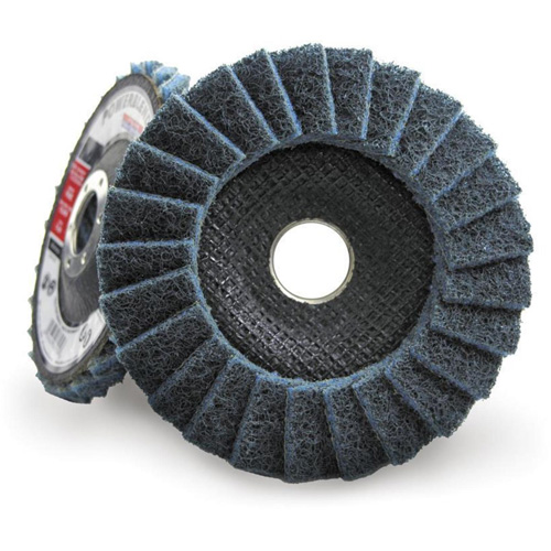 Disque &agrave; lamelles incurv&eacute; pour traitement de surface POWERBLEND SCD, 4-1/2" x 7/8", Type 29, Grain Fin Les Fournitures Industrielles Méga
