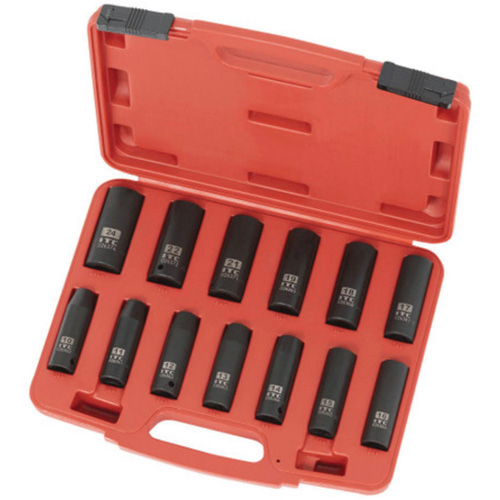 Jeu de douilles m&eacute;triques IPS-1312DM, 13 Mcx, Chocs, Prise de 1/2", Profond Les Fournitures Industrielles Méga