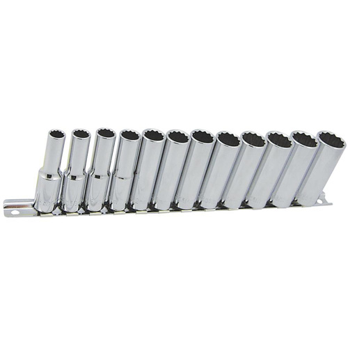 Jeu de douilles m&eacute;triques &agrave; 12 pans SS3812DM-12, 12 Mcx, Prise de 3/8", Profond Les Fournitures Industrielles Méga
