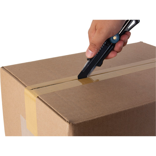 Couteau professionnel de 18 mm avec verrouillage &agrave; cliquet, Acier inoxydable, Robuste, Prise en Plastique Les Fournitures Industrielles Méga