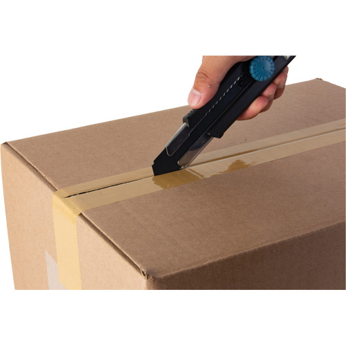 25mm Retractable Knife, Stainless Steel, Heavy-Duty, Rubber Handle Les Fournitures Industrielles Méga