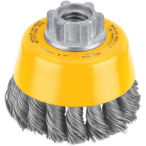 HP Carbon Knot Wire Cup Brush, 3" Dia. x 5/8"-11 Arbor Les Fournitures Industrielles Méga
