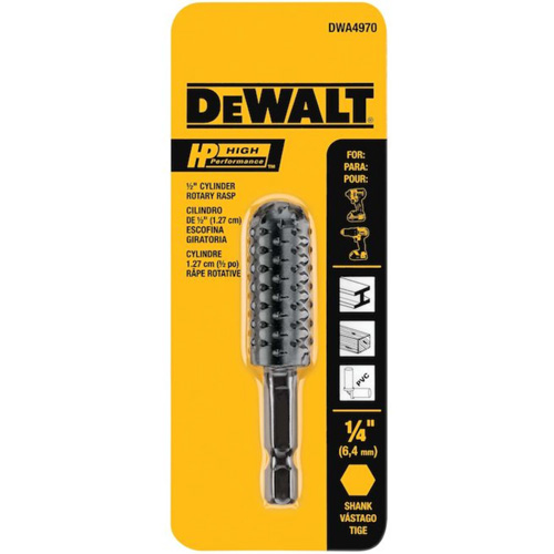 High Performance 1/2" Cylinder Rotary Rasp with 1/4" Hex Shank Les Fournitures Industrielles Méga