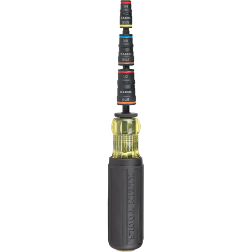 7-in-1 Impact Flip Socket Set with Handle, 1/2"/5/16"/1/4"/7/16"/9/16"/3/8' Drive, 7 Pcs Les Fournitures Industrielles Méga