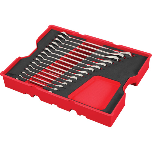 Wrench Set with Tray for PACKOUT Drawers, Ratcheting Combination, 15 Pieces, Metric Les Fournitures Industrielles Méga