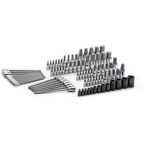 Jeu de forets SAE/m&eacute;triques, Torx externe/Hexagonale/Sph&egrave;re hexagonale/Torx/Torx inviolable, Prise 1/4"/3/8"/1/2", 84 mr Les Fournitures Industrielles Méga