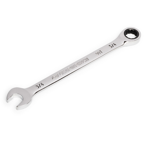 Cl&eacute; &agrave; cliquet combin&eacute;e &agrave; 90 dents, 12 pans, 3/4", Fini Chrome Les Fournitures Industrielles Méga