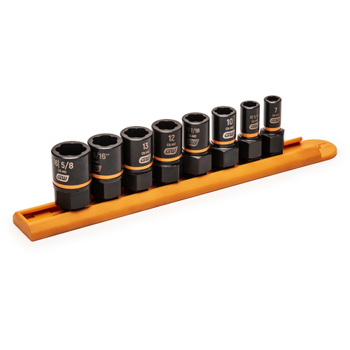 Bolt Biter Extraction Socket Set, 8 Pcs, Impact, 1/4"/3/8" Drive Size Les Fournitures Industrielles Méga